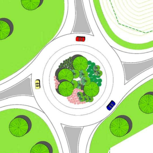 Illustration of a proposed roundabout